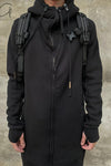 BORIS BIDJAN SABERI long coat AW22 ZIPPER3.1 FWT00005 black cashmere + cotton